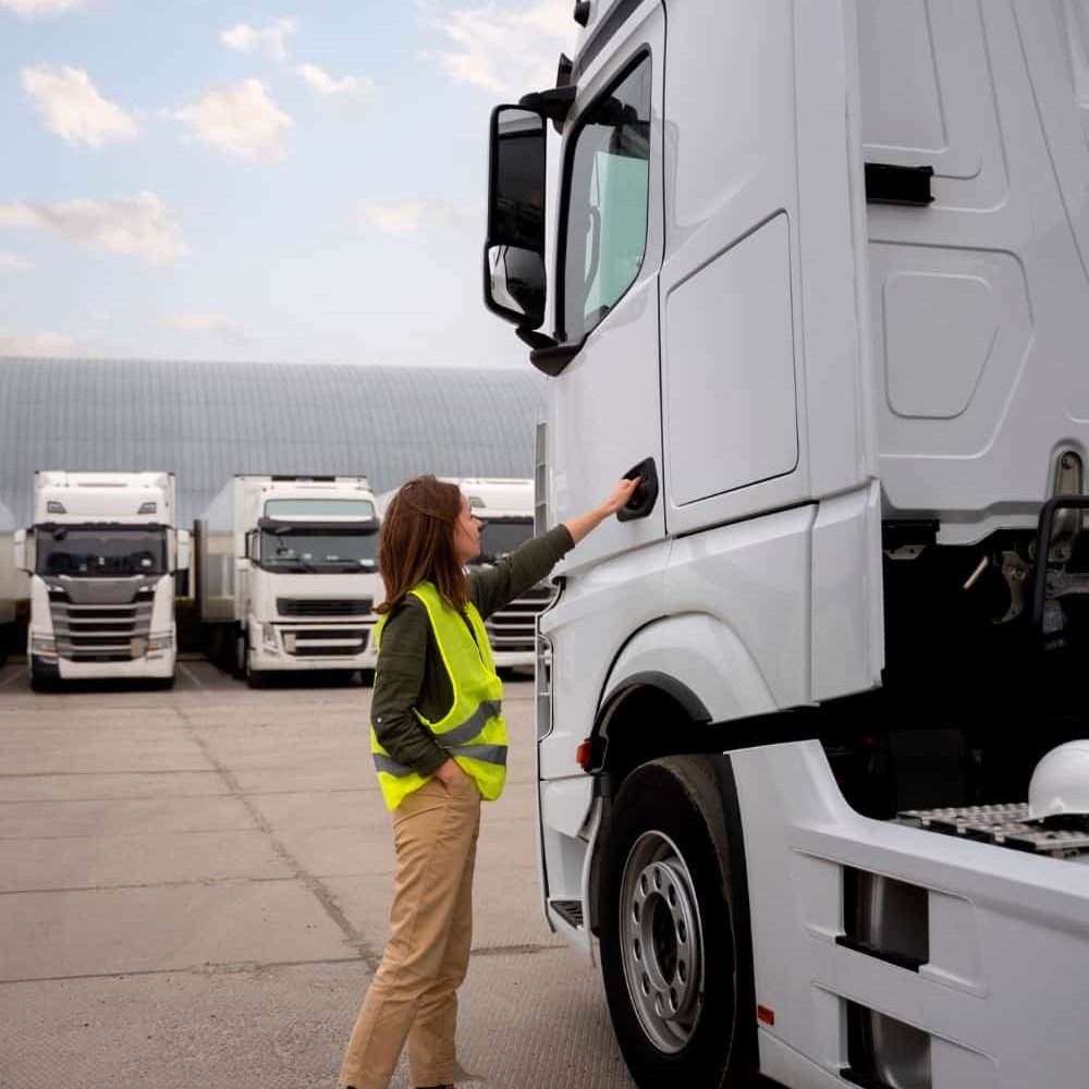 full-shot-woman-fixing-truck full-shot-woman-fixing-truck